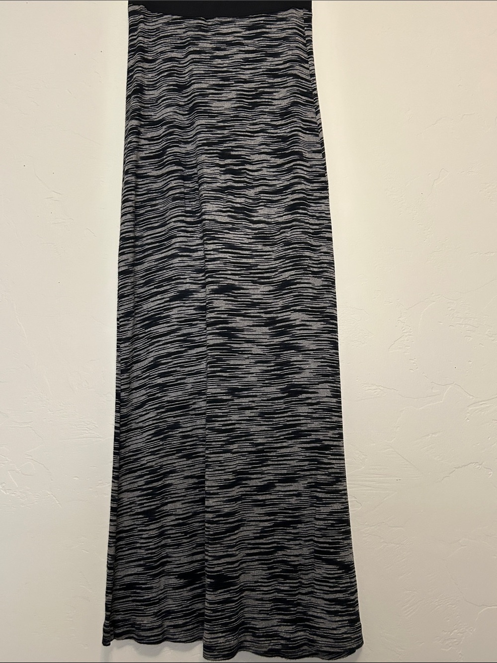Bobeau Grey & Black Partially Lined Maxi Skirt Size Small